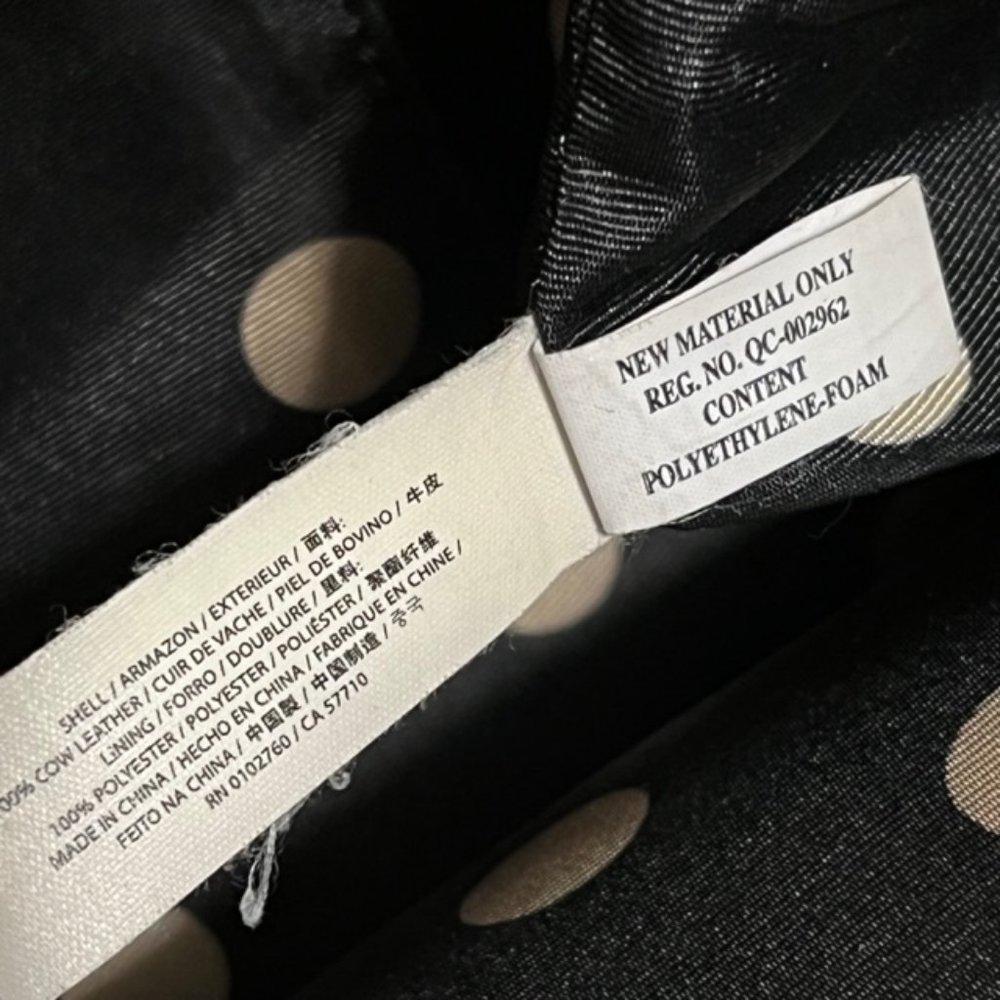 KATE SPADE New York Tri-Compartment Black Textured Patent Leather Tote - Picture 14 of 16